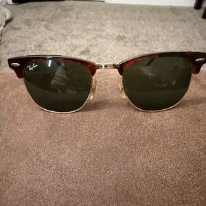 Ray-Ban Brown and Gold Sunglasses